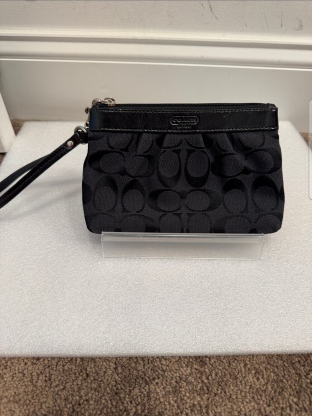 Coach Signature Jacquard Wristlet/Clutch